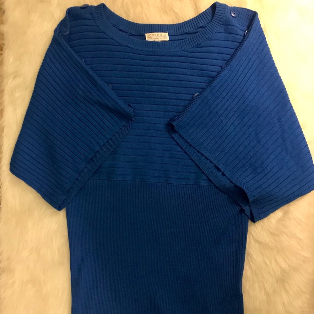 Blue Ribbed Top